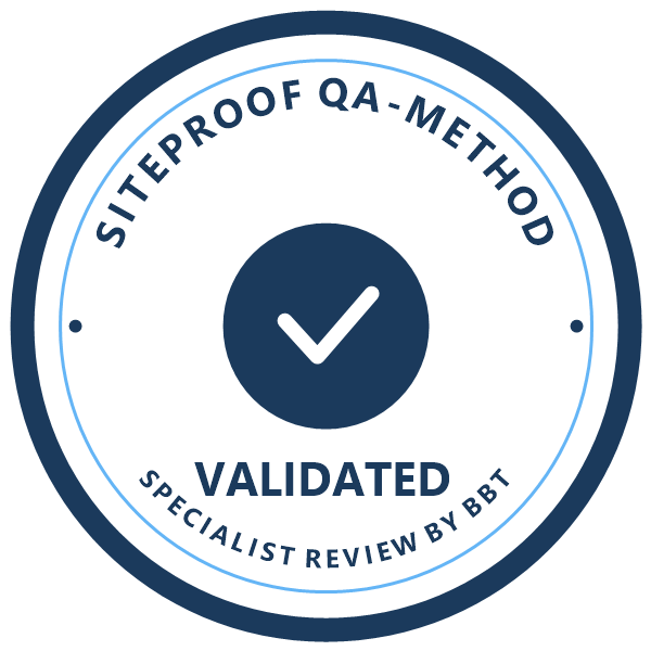 SiteProof QA-Method Validated